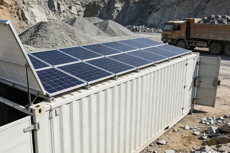 Off-grid solar system and battery storage design for remote mining sites